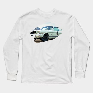 Mustang GT350 Action Art Splash Print Long Sleeve T-Shirt